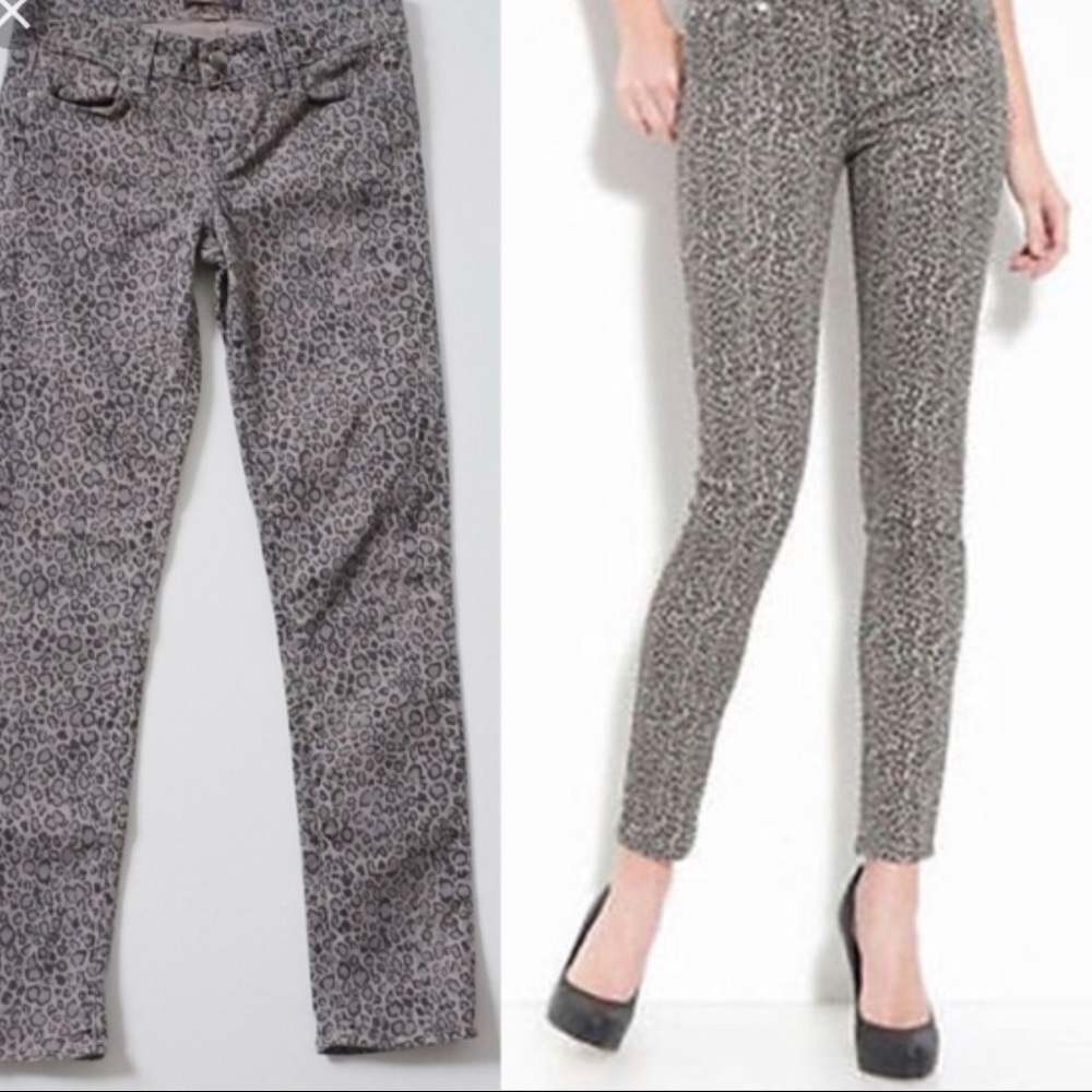 Paige Denim Ankle Skinny Steel Cheetah